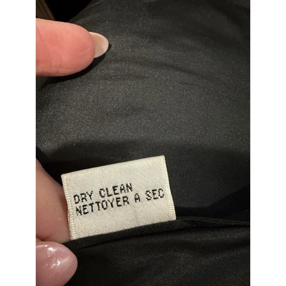 Talbots Pure Silk Black Satin Jacket~Sz 6~Cocktails Minimalist Country Club - Picture 6 of 13